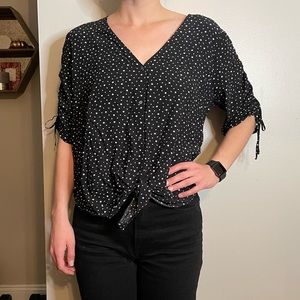 Abercrombie & Fitch Button-up Tie Top